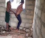 Lady Gold nacking massive dick in an uncompleted building