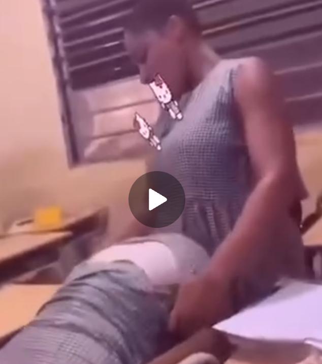 High School Lesbian Student Display Serious Sex Doggy In Class Room