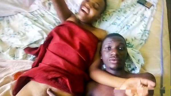 Home alone African girl self shot video