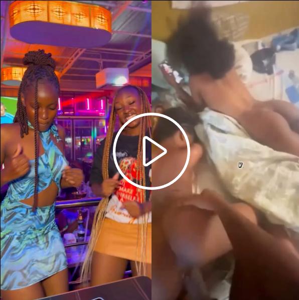 Two girlfriends rape in threesome after night club
