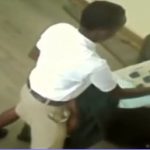 Short clip of two high school lovers fucking themselves in school