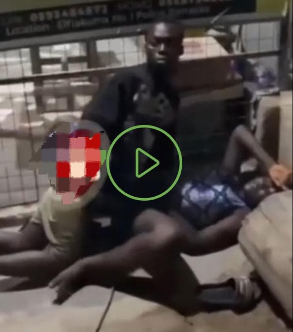 Ghana police man caught teen boy and girl fucking close to police barrack
