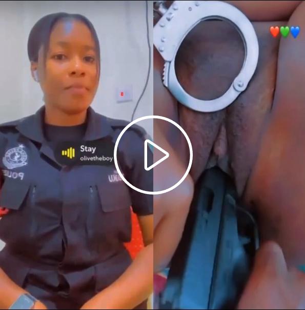 Ghana police woman leak sex video- she gets fuck with gun
